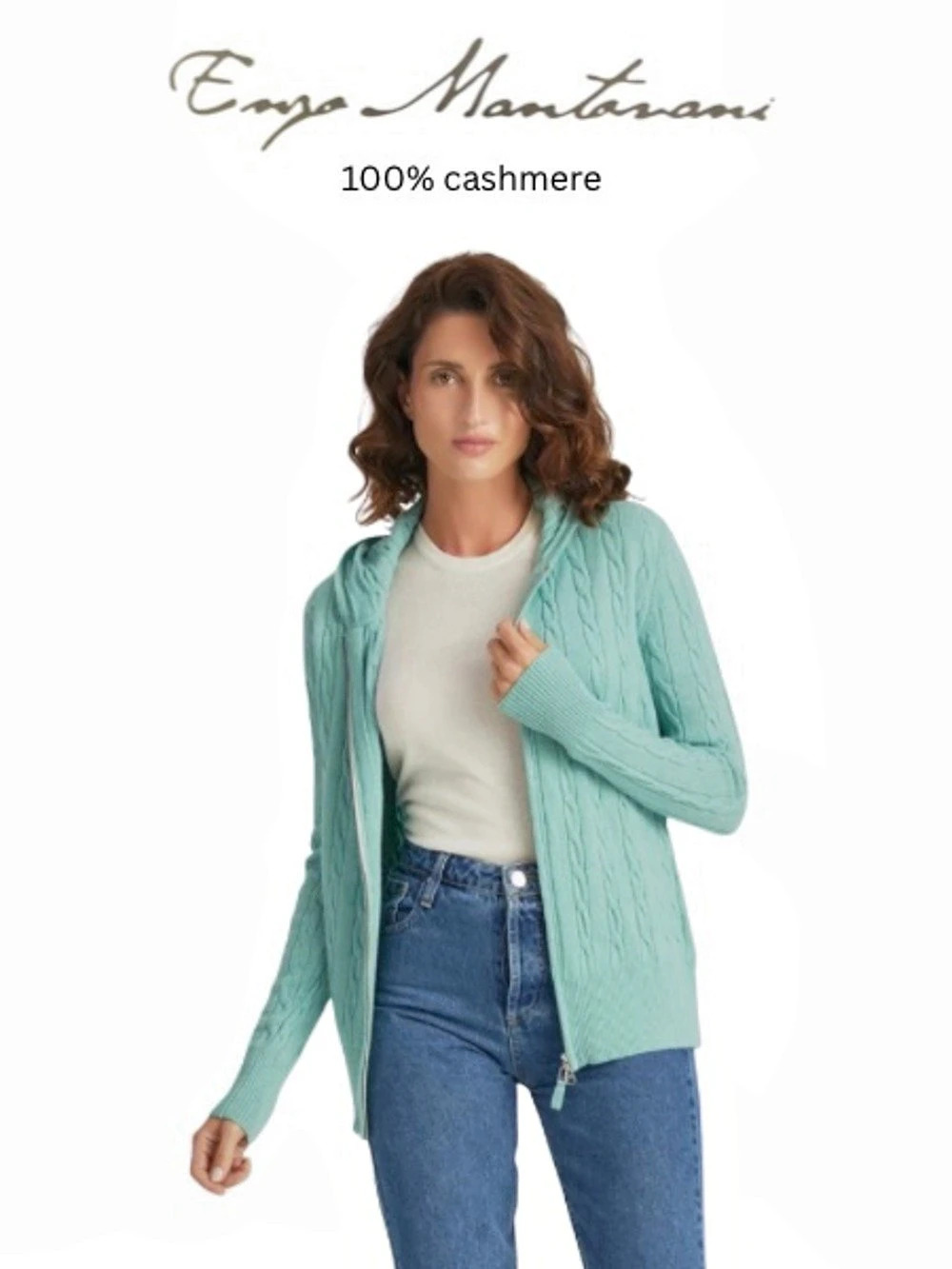 Emja Montanari Cable Knit Cashmere Cardigan